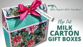Flip Lid Milk Carton Gift Boxes | DIY Packaging Ideas!
