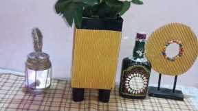 Cardboard Flower Pot//Cardboard crafts