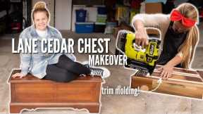 Hope Chest Makeover + DIY Hacks to Transform Furniture | Installing Wood Legs & Trim Molding