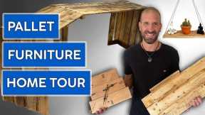 Pallet Furniture HOME TOUR ⚒️ Pallet Wood Projects DIY Tour 🪚 Show and Tell
