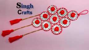 Amazing red wool gota and bangles wall hanging design ideas for home decor
