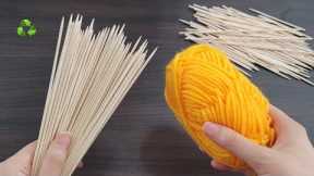 INCREDIBLE!! How to make money with wood stick and yarn at home - DIY recycling craft ideas