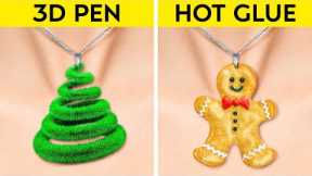 HOT GLUE vs 3D PEN || Cutest DIY Jewelry And Mini Crafts