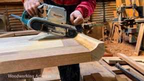 The Peak Skill Of The Young Craftsman - Making A Beautiful CNC Carved Curved Wooden Table !