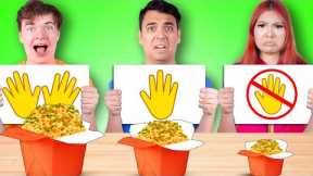 NO HAND VS ONE HAND VS TWO HAND | FUNNY FOOD SITUATIONS & CRAZY CHALLENGE BY CRAFTY HACKS PLUS