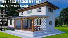 SMALL HOUSE DESIGN IDEA / 1 - BEDROOM WITH 2 LOFTS / OFF-GRID HOUSE IDEA