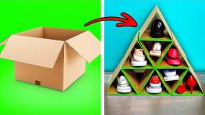 32 USEFUL CARDBOARD CRAFTS || 5-Minute Decor Projects For Your Home!
