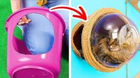 CUTE DIY CAT HOUSE || Heart-Warming Pet Crafts, Gadgets And Hacks For Loved Ones