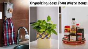 Home And Kitchen Organization Ideas With Waste Items | Repurpose Old Items