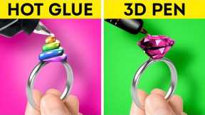 HOT GLUE vs 3D PEN! What's Better? Best Hacks For All Occasions