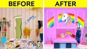 AWESOME ROOM MAKEOVER || DIY Ideas and Crafts for Your Room | Easy Tips for Parents by 123 GO!