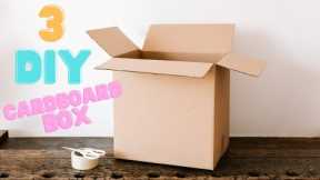 3 DIY Practical storage solutions with cardboard boxes