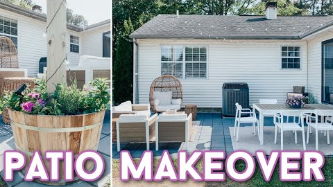 DIY BUDGET PATIO MAKEOVER | DECORATING IDEAS | OUTDOOR FURNITURE