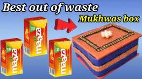 Best out of waste ideas | mukhwas box | Diy craft ideas | easy craft | best out of waste craft