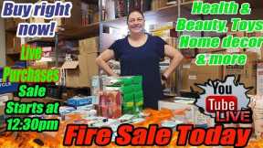 Live Fire Sale Today Health & Beauty,  Toys, Home Décor, Household items & more--Online Re-seller