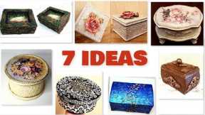 DIY/7 Best Cardboard jewelry boxes ideas/ Jewelry Boxes /Cardboard craft