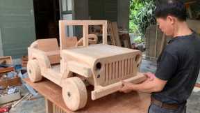 The Idea Of ​​Making A Beautiful 1940 Wooden Willys Jeep For My Son // How To Make A Car Out Of Wood
