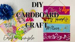 Diy cardboard craft ideas || easy n simple wall decor || recycling cardboard.
