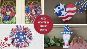 Patriotic Dollar Tree DIYs: Red, White & Blue Home Decor!