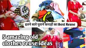 5 DIY Using Waste,Convert Old And Waste Fabric Pieces into Home items/ old clothes reuse idea/reuse