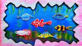Beautiful Fish Craft Making With CardBoard and PVC Board | Fish Craft  Wall Decor | Wall Hanging