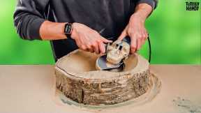 Master the Craft: DIY Woodcarving a Sink from a Log | Woodworking Project