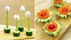Cucumber & Salad decoration ideas | Vegetable Carving