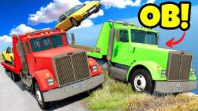 We Raced Tow Trucks on a DANGEROUS Mountain in BeamNG Drive Mods!