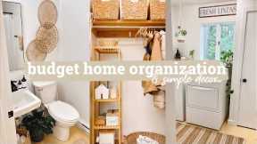 BUDGET DIY SIMPLE HOME DECOR ORGANIZE WITH ME | HOME ORGANIZATION | MINIMAL SIMPLE HOME