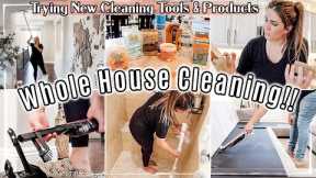 WHOLE HOUSE CLEAN WITH ME :: TRYING NEW CLEANING GADGETS, PRODUCTS & HACKS :: CLEANING MOTIVATION