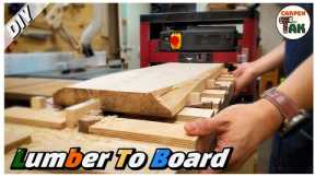 ⚡amazing!! Lumber to board without a jointer / Making the best flattening planer sled /Woodworking