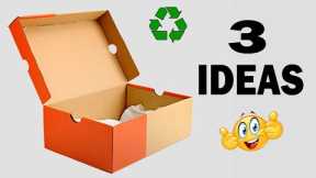 DON'T THROW AWAY SHOE BOXES! | 3 Awesome Organizer Basket Ideas | Best Out of Waste