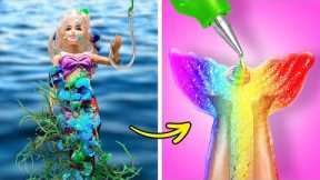 Amazing Mermaid Doll Crafts 😍🧜‍♀️ Cool Barbie DIYs To Boost Your Creativity