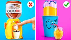 GENIUS HACKS FOR CRAFTY PARENTS || DIY Mini Water Dispenser! Healthy Food Parenting Hacks by 123 GO!
