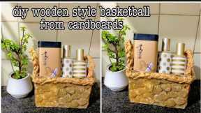 How to make basket from cardboard/ storage basket diy