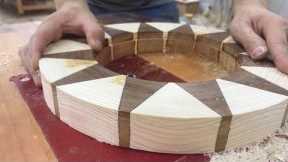 Amazing Woodworking Project // Make A Wooden Wall Clock With Groundbreaking Design And New Style