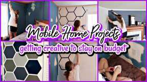 MOBILE HOME PROJECTS | USING LEFTOVER SUPPLIES TO MAKEOVER MY SISTERS BEDROOM | PROJECTS ON A BUDGET