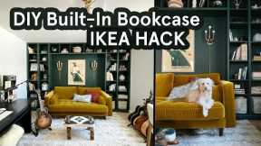 DIY Built-In Bookcase IKEA Hack - Home Office Built-In Bookshelves Project