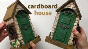 DIY 🏡 Miniature cardboard house | Cardboard idea | Paper craft tutorial