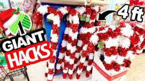 GIANT Candy Cane HACKS for Christmas Decorations! Dollar Tree DIYs 2023