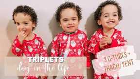 *TRIPLETS* vlog: day in the life with medically complex kiddos!