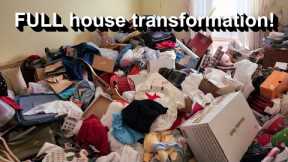 Jaw-Dropping Hoarder House Transformation (FULL HOUSE CLEANING)