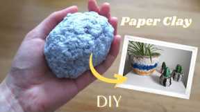 How to Make Paper Clay- All Natural - NO BLENDER- NO SHREDDER- Craft Ideas by Fluffy Hedgehog