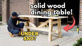 A stylish solid wood dining table for under $80. Can it be done?