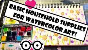 USING COMMON HOUSEHOLD SUPPLIES to Create Beautiful Water Color JUNK JOURNAL ART! The Paper Outpost!