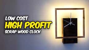 Small cheap woodworking projects that sell! Scrap wood Fairy lights clock. Easy beginners  project.