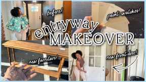 DIY DREAM ENTRYWAY & HALLWAY MAKEOVER PT.1| New Front Door, Complete Reno Plans & Design #FIXERUPPER