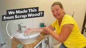 From Scrap To Splendour: DIY Reclaimed Wood Vanity (with Plumbing!)