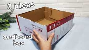 3 Clever DIY Cardboard Box. Changing previously used boxes into environmentally-friendly treasures!