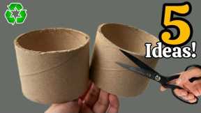 Cardboard Magic:  5 Transform Rolls & Boxes into Elegant Home Decor | DIY Upcycling Ideas